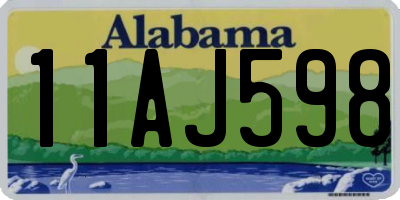 AL license plate 11AJ598