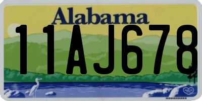 AL license plate 11AJ678