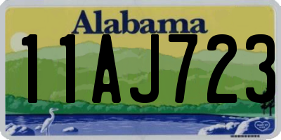 AL license plate 11AJ723