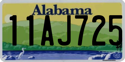 AL license plate 11AJ725
