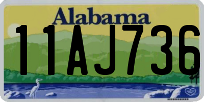 AL license plate 11AJ736