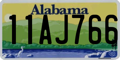 AL license plate 11AJ766