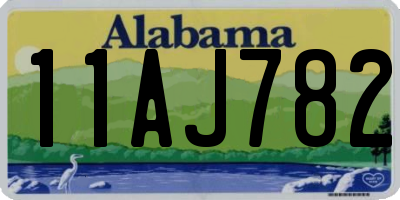 AL license plate 11AJ782