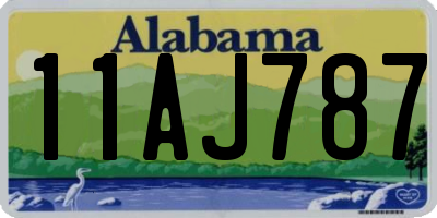AL license plate 11AJ787