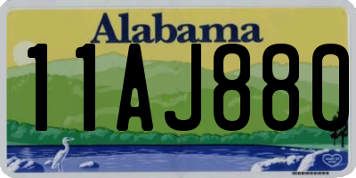 AL license plate 11AJ880