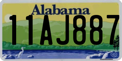 AL license plate 11AJ887