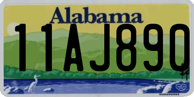AL license plate 11AJ890