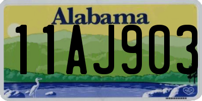 AL license plate 11AJ903