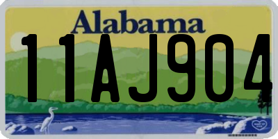 AL license plate 11AJ904