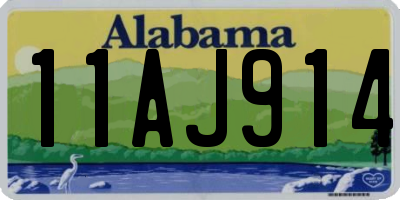 AL license plate 11AJ914