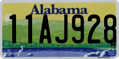 AL license plate 11AJ928