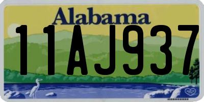 AL license plate 11AJ937