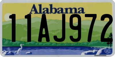 AL license plate 11AJ972