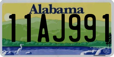 AL license plate 11AJ991