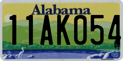 AL license plate 11AK054