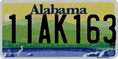 AL license plate 11AK163