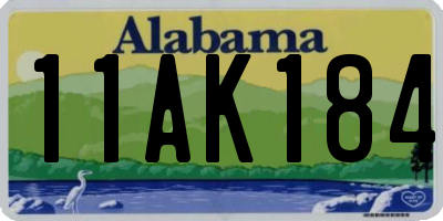 AL license plate 11AK184