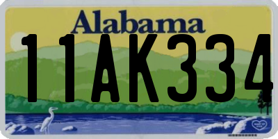 AL license plate 11AK334