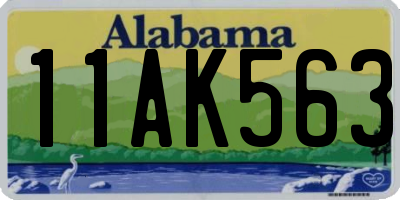 AL license plate 11AK563