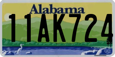 AL license plate 11AK724