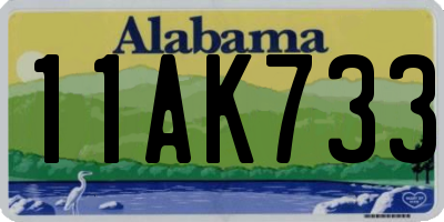 AL license plate 11AK733
