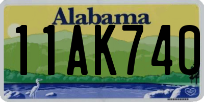 AL license plate 11AK740