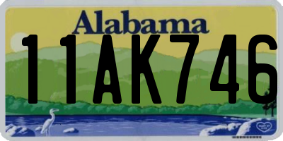AL license plate 11AK746