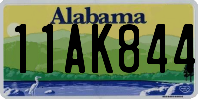 AL license plate 11AK844