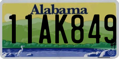 AL license plate 11AK849