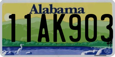 AL license plate 11AK903