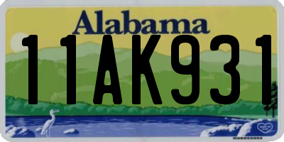 AL license plate 11AK931