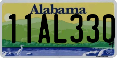 AL license plate 11AL330
