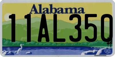 AL license plate 11AL350