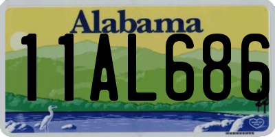 AL license plate 11AL686