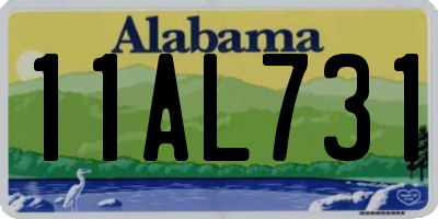 AL license plate 11AL731