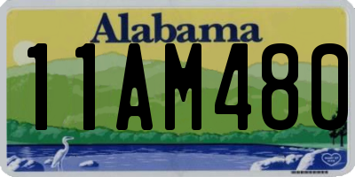AL license plate 11AM480