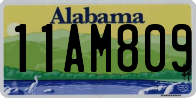 AL license plate 11AM809