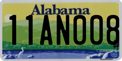 AL license plate 11AN008