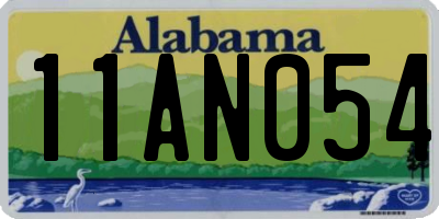 AL license plate 11AN054