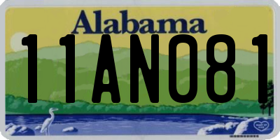 AL license plate 11AN081