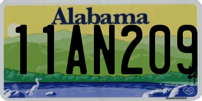 AL license plate 11AN209