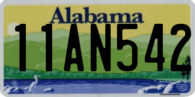 AL license plate 11AN542