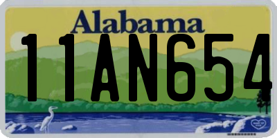 AL license plate 11AN654