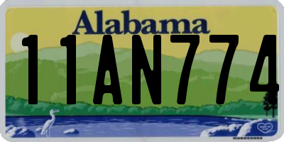 AL license plate 11AN774