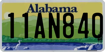 AL license plate 11AN840