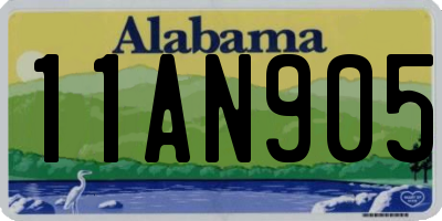 AL license plate 11AN905