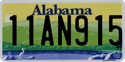 AL license plate 11AN915