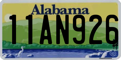AL license plate 11AN926
