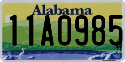 AL license plate 11AO985