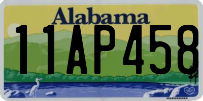 AL license plate 11AP458
